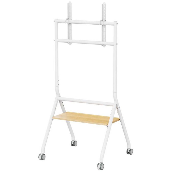 Aisens Soporte de Suelo con Ruedas FT86FE-331 Blanco y Madera